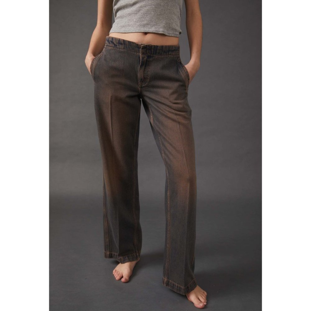 NWT Free People Castella Low Rise Jeans / Back Alley Blue